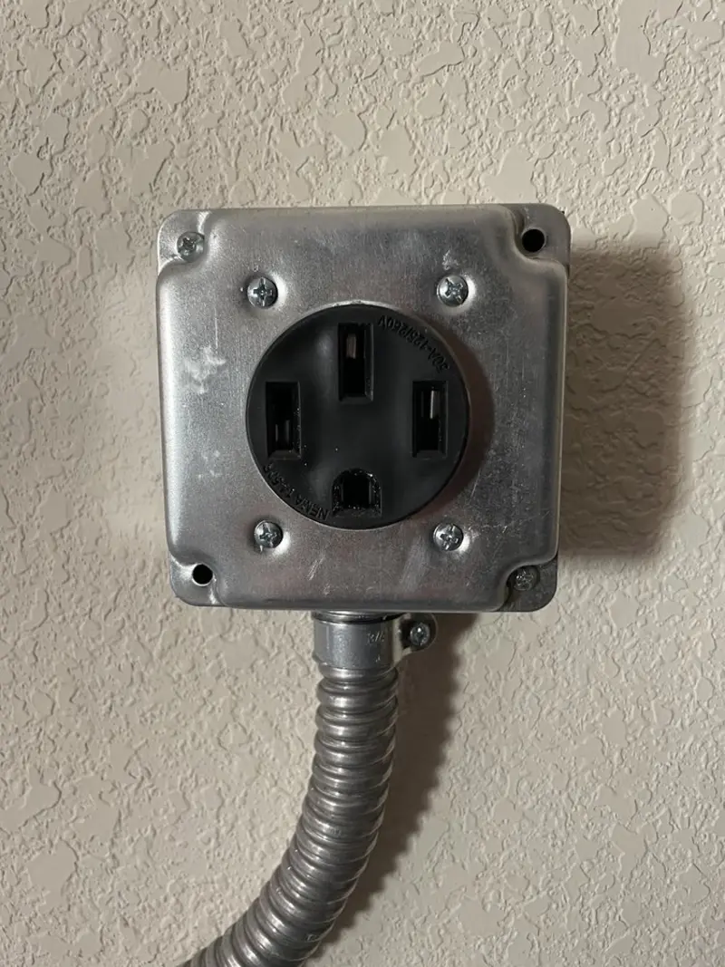 NEMA 14-50 outlet installed for Smart Home Electrical in Denmark